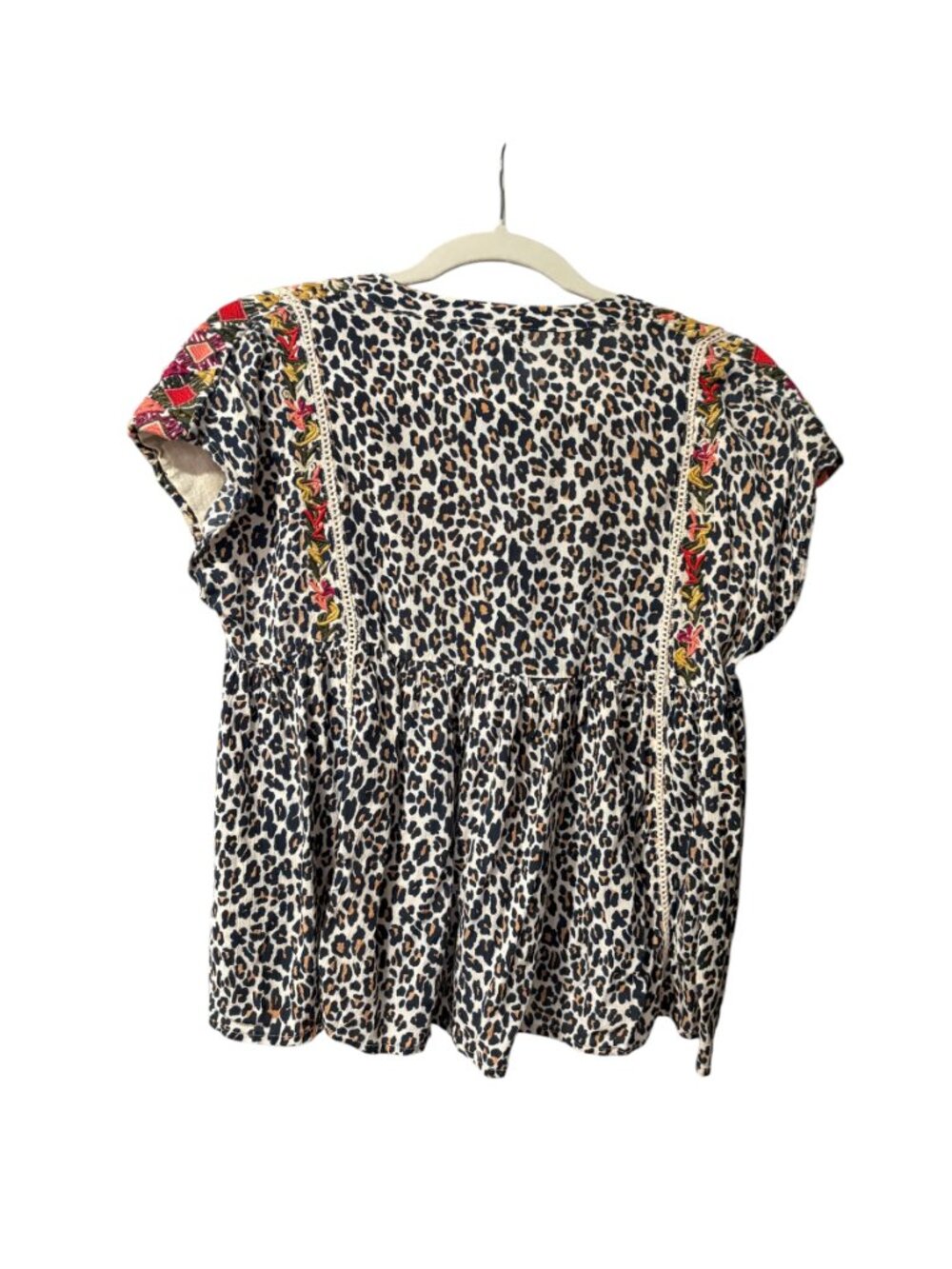 THML Embroidered Leopard Print Blouse - Picture 3 of 5